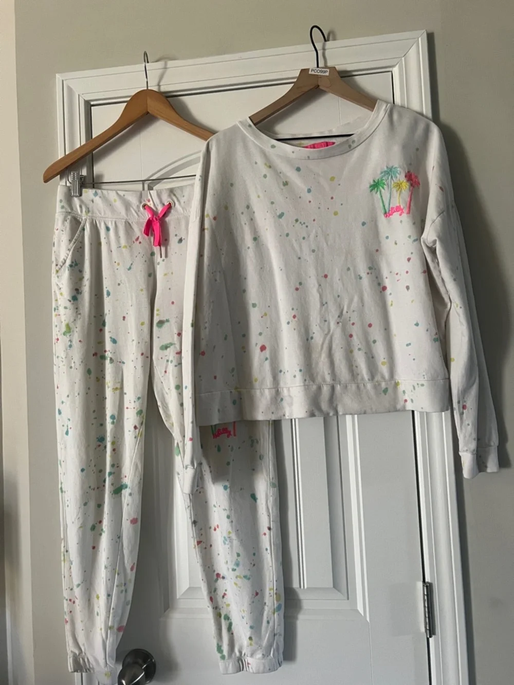 Lilly Pulitzer Paint Spatter Joggers & Sweatshirt set